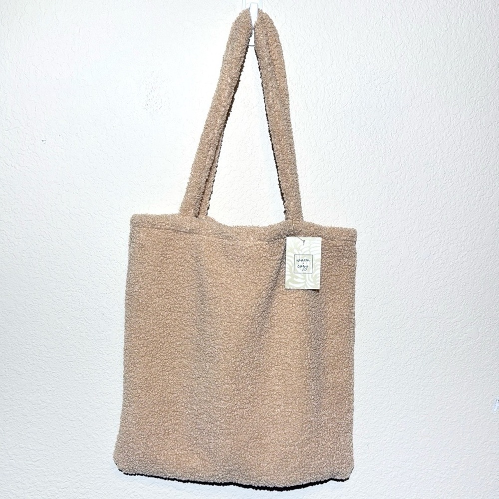 Teddy Tote Bag Warm + Cozy